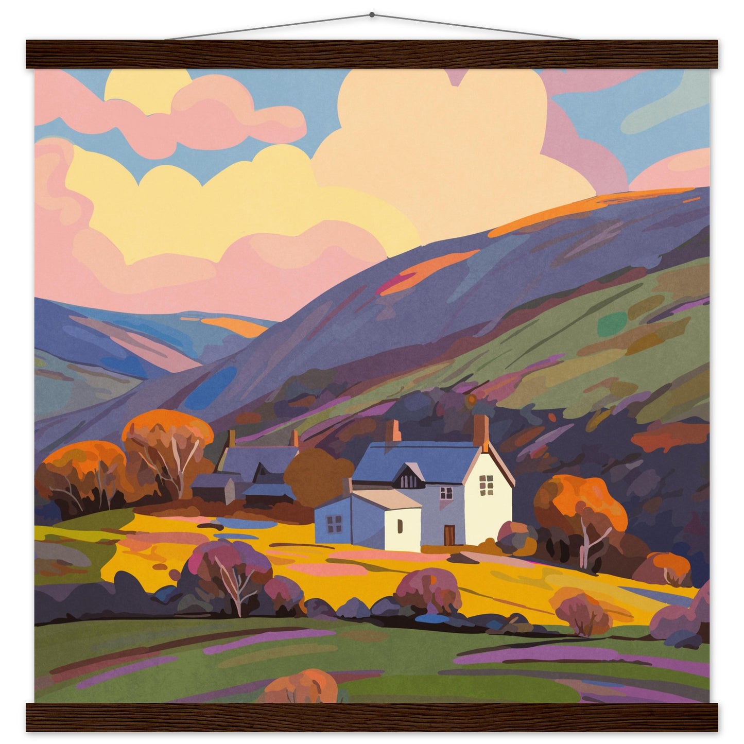 Welsh countryside Premium Matte Paper Poster with Hanger
