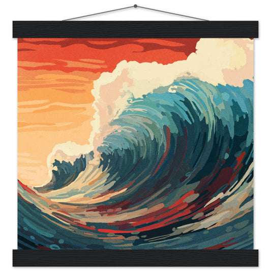 Sunset Wave Premium Matte Paper Poster with Hanger