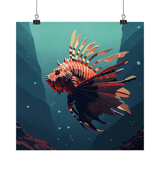 Lionfish Square Lustre Fine Art PrintLionfish Square Lustre Fine Art Print