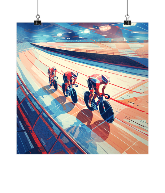 Track Cycling Square Lustre Fine Art PrintTrack Cycling Square Lustre Fine Art Print